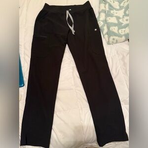Figs Black Drawstring Medical Scrub Pants